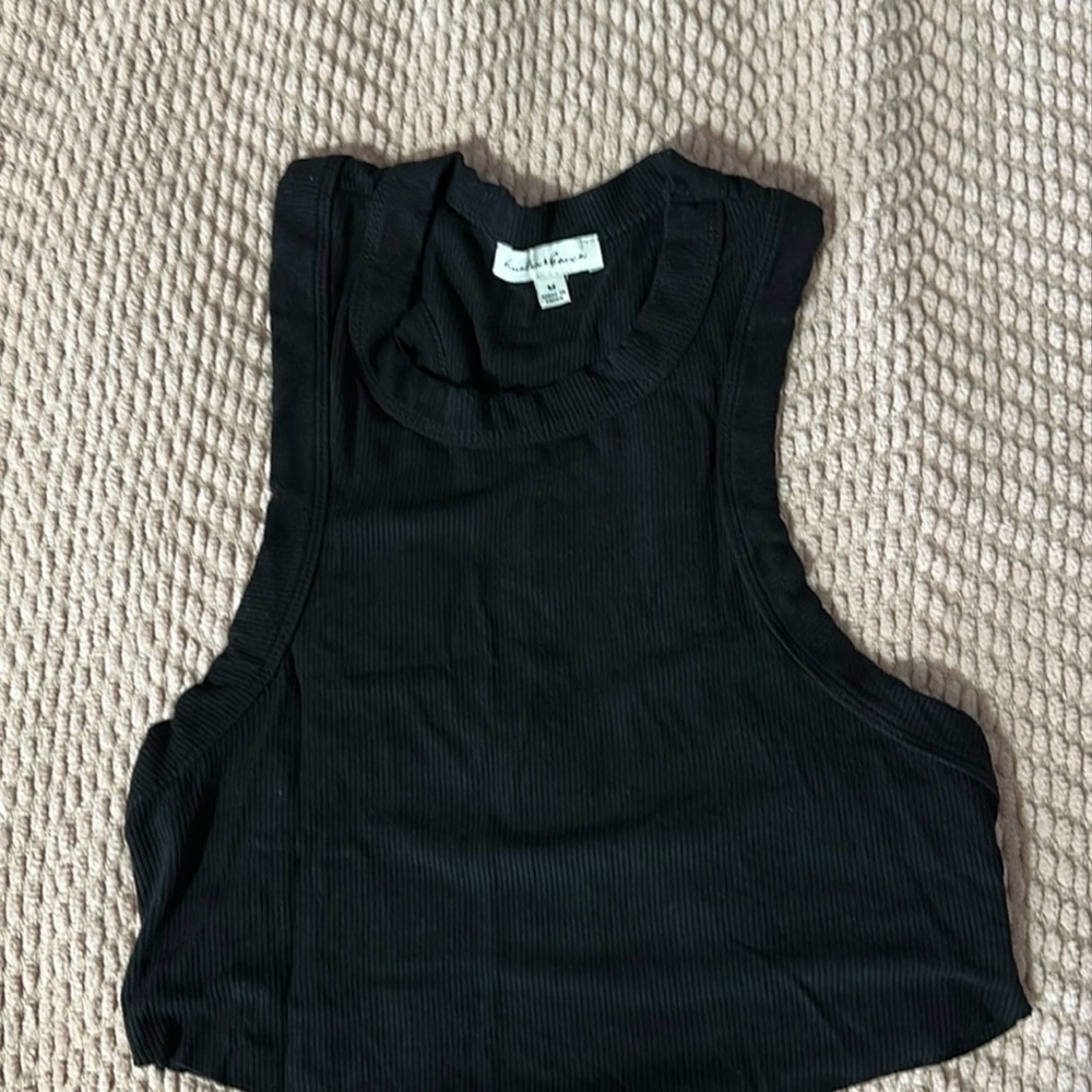 Banana Republic Black Cut Out Muscle Tee